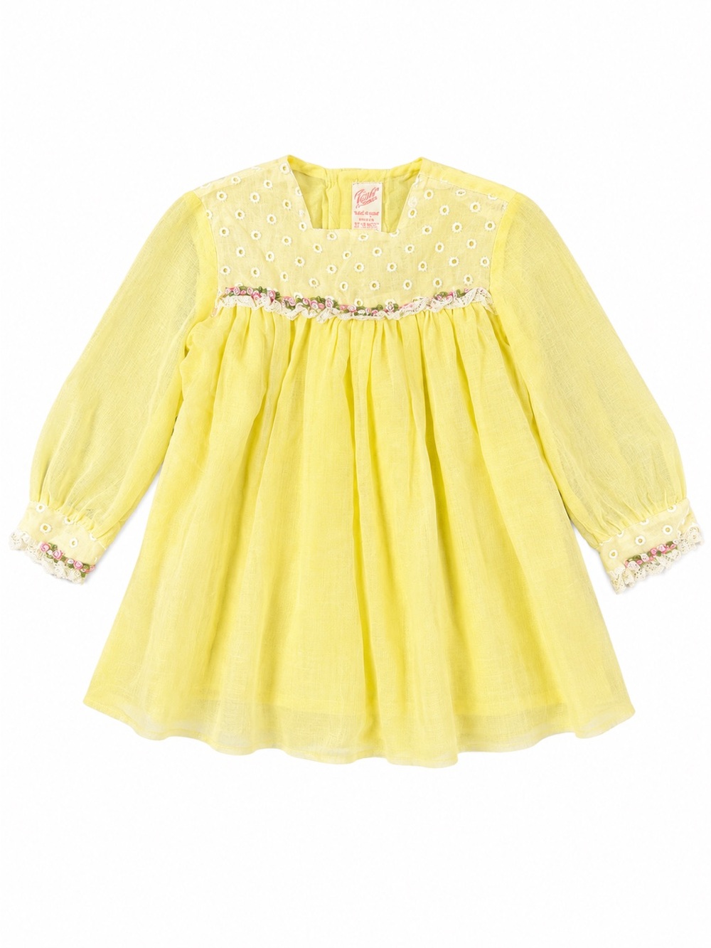 Ruth of Carolina Yellow Smocked Baby Dress with Bloomers